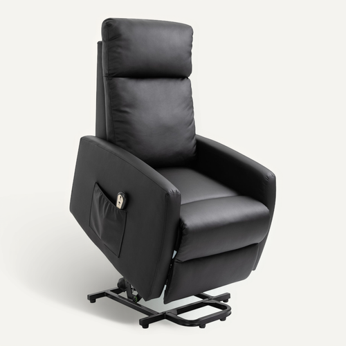 Fauteuil De Relaxation électrique Releveur Réglable Pu Noir