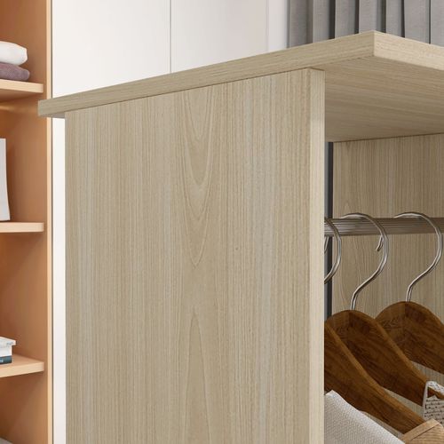 Armoire Penderie 120l X 40l X 128h Cm Aspect Bois