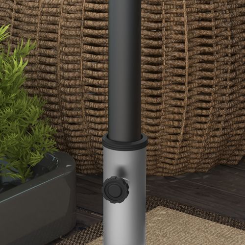 Pied De Parasol - Base De Lestage En Granite Carré 28 Kg 2 Roulettes Poignée