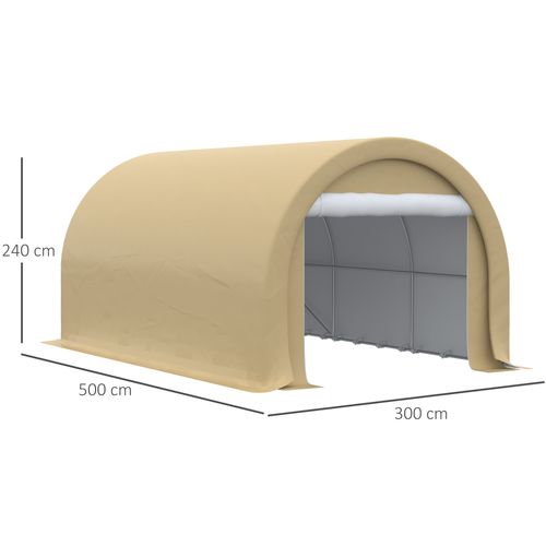 Tente Garage Carport 5x3m Acier Galvanisé Pe Haute Densité