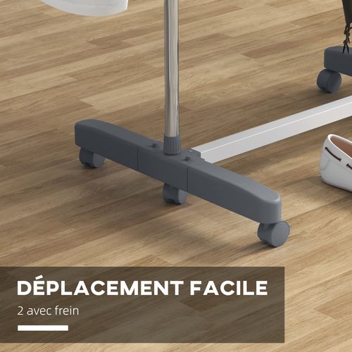 Séchoir à Linge étendoir Pliable Ailes Latérales 3 Niveaux Acier Inox Pp