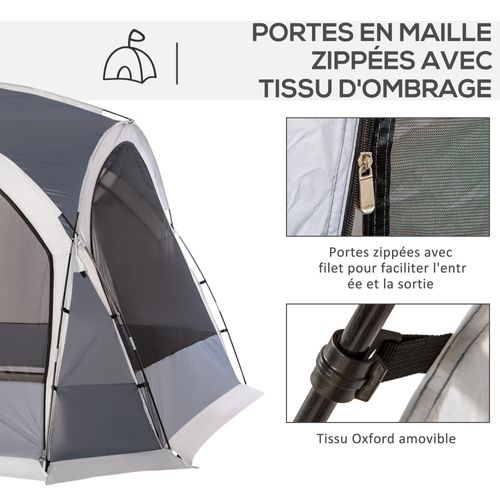 Tente de camping familiale camouflage pour 6/8/10 personnes