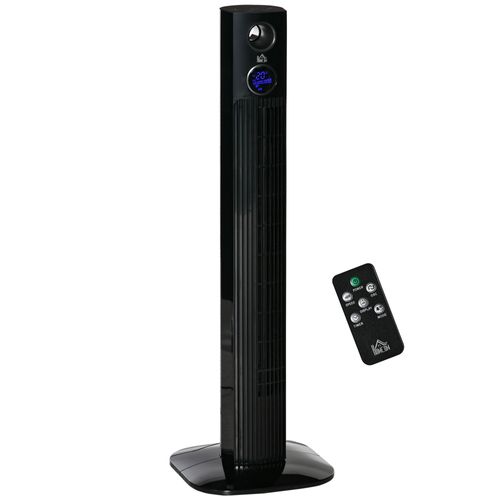 Ventilateur Colonne Tour Oscillant 45 W Télécommande Aromathérapie Noir