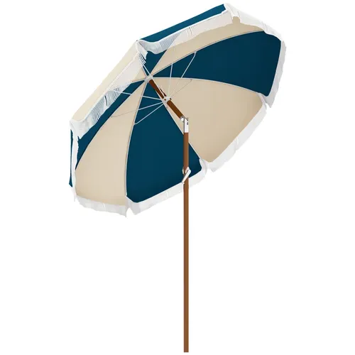 Parasol Inclinable De Jardin D. 213 Cm Style Vintage Franges