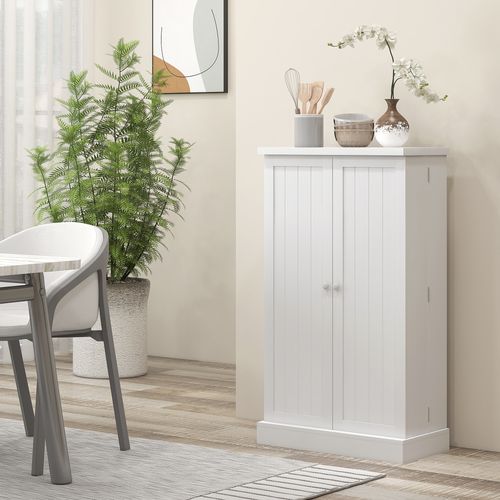 Armoire De Cuisine 2 Portes Total 14 étagères Mdf
