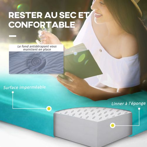 Matelas De Camping 2 Places Autogonflant Avec Oreillers Et Sac