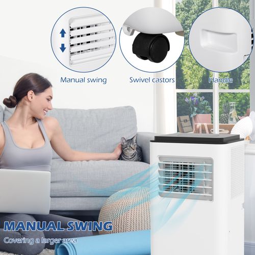 Climatiseur Ventilateur Déshumidificateur 10000 Btu/h - R290 - Télécommande, Timer - Blanc