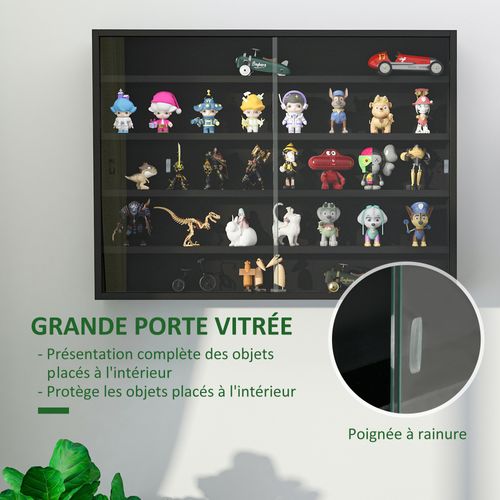 Vitrine Murale 5 étagères 2 Portes