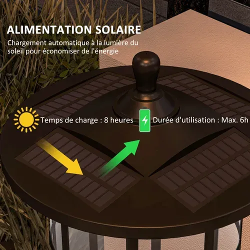 Lampadaire Solaire LED Extérieur Sur Pied