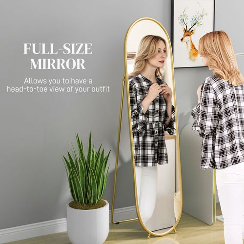 Grand Miroir Oval Sur Pied Ou Mural