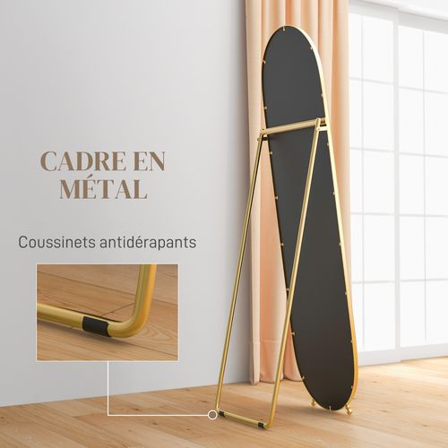Grand Miroir Oval Sur Pied Ou Mural
