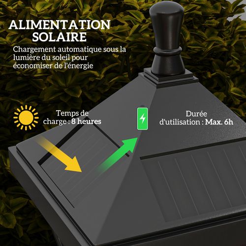 Lampadaire Solaire LED Extérieur Sur Pied