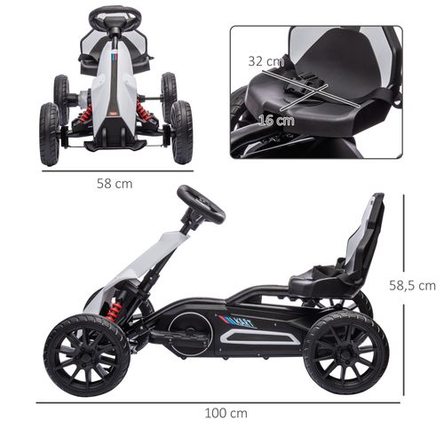 Kart électrique Pour Enfants Drift Gokart SX1968, 24 Volt, 1 Siège(s), Batterie: 2x12v7ah, Blanc - 10