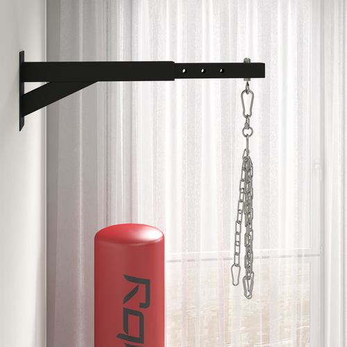 Support Sac De Boxe Fixation Sac De Frappe Réglable Charge Max. 60 Kg Acier Noir