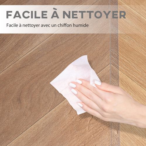 Tapis Protège-sol Chaise Bureau - 120l X 90l Cm Ép. 1,5 Mm - Pvc Transparent