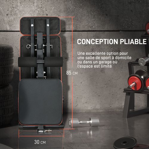 Banc De Musculation Rebel Active RBA-2005 – Réglable, Pliable, Pour Abdos, Charge Max 170 Kg, Noir