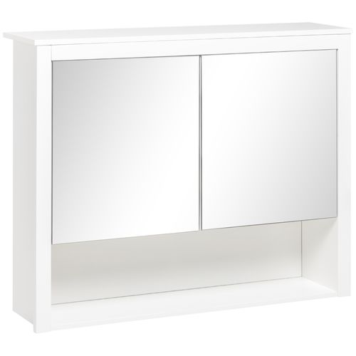 Armoire Miroir Salle De Bain – 65x15x65 Cm, Blanc, Rangement Modulable, Style Moderne