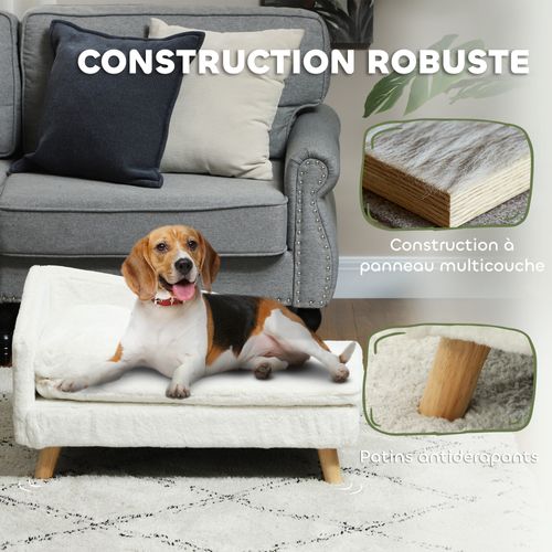 Canapé Chien Méridienne Style Scandinave 2 Coussins