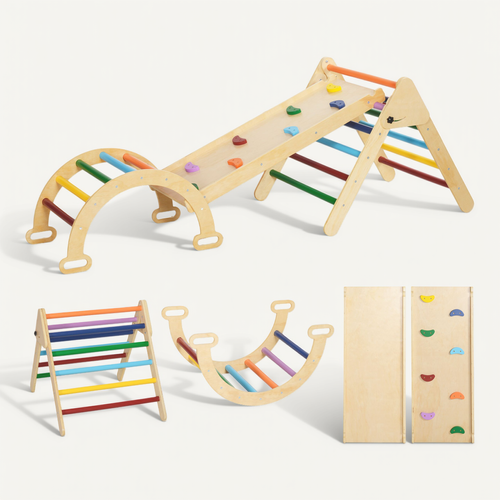 Arche D'escalade Montessori COIL – Balançoire Bascule En Bois – 74x39x36,5 Cm – Polyvalente