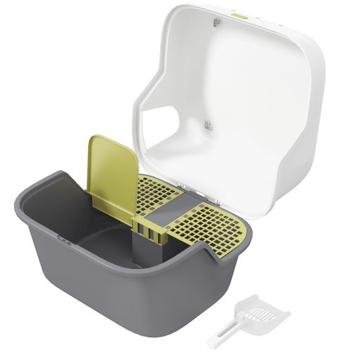 Bac à Litière Chat Semi-fermé - Accessoires - Pp Crème