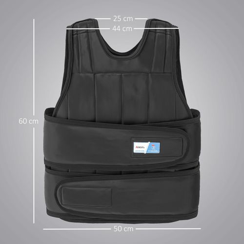 Gilet Lesté Réglable 20 Kg Max. Oxford Noir