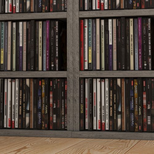 Meuble De Rangement Multimédia 14 Etagères Réglables CD DVD Livres Etagere Blanche