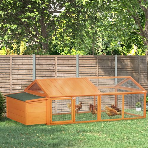 Poulailler Nichoir Porte Toit Ouvrable 4 à 8 Poules Bois Pré-huilé