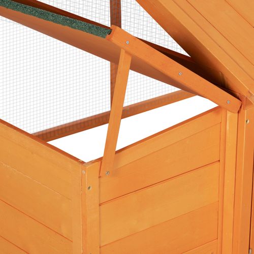 Poulailler Nichoir Porte Toit Ouvrable 4 à 8 Poules Bois Pré-huilé