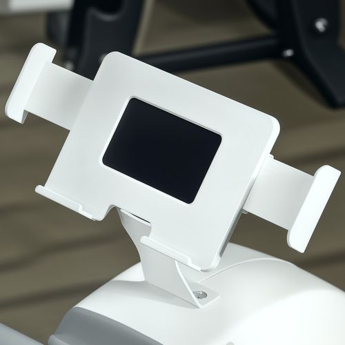 Rameur Magnétique 16 Niv. Résistance écran LCD Rangement Vertical Blanc Gris