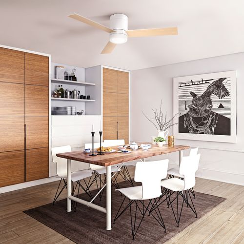 Ventilateur De Plafond LED - 3 Pales, 3 Vitesses, Timer - Télécommande