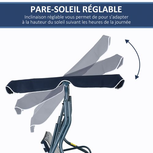 Balancelle De Jardin 3 Places Avec Coussin