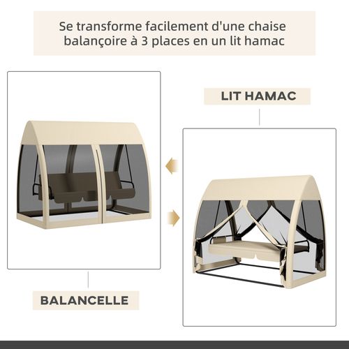 Balancelle De Jardin Convertible 3 Places