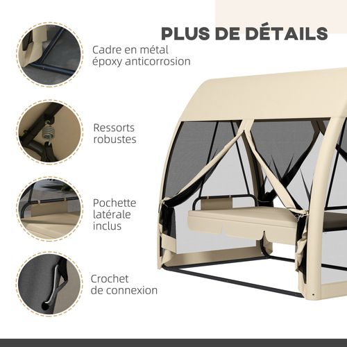 Balancelle De Jardin Convertible 3 Places