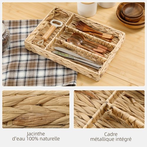 Organiseur De Bureau étagère 4 Compartiments Jacinthe D'eau