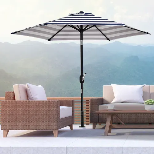 Support De Parasol Pour Ancrage Au Sol - Visserie Incluse - Acier Noir