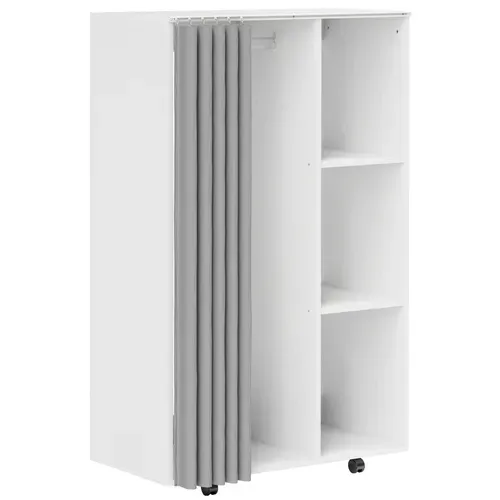Armoire Penderie Sur Roulettes - Tringle, 3 Compartiments