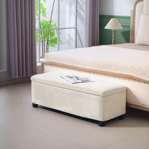 Banquette Coffre Design Velours Côtelé