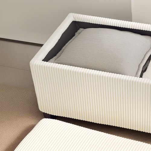 Banquette Coffre Design Velours Côtelé