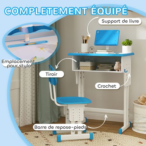 Bureau Enfant Avec Chaise - Ensemble Réglable