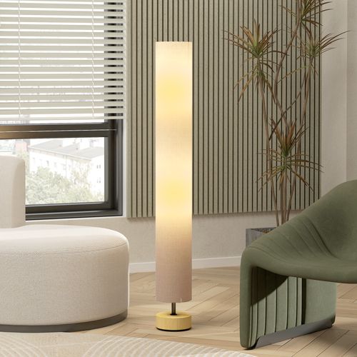 Lampadaire Colonne Sur Pied Bois Contemporain H.120 Cm