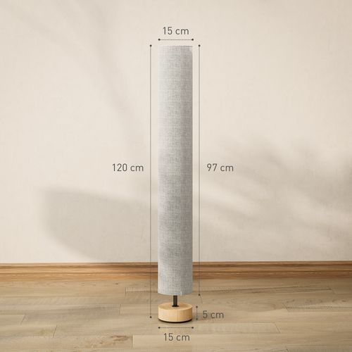 Lampadaire Colonne Sur Pied Bois Contemporain H.120 Cm
