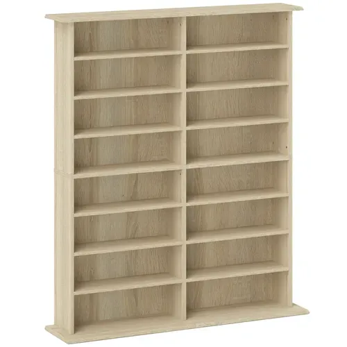 Étagère Range Cd - Meuble Cd Dvd - 16 Compartiments 12 Étagères