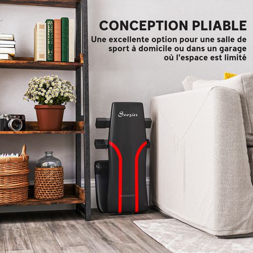 Banc De Musculation Pliable Inclinable Charge Max. 230 Kg Rouge Noir