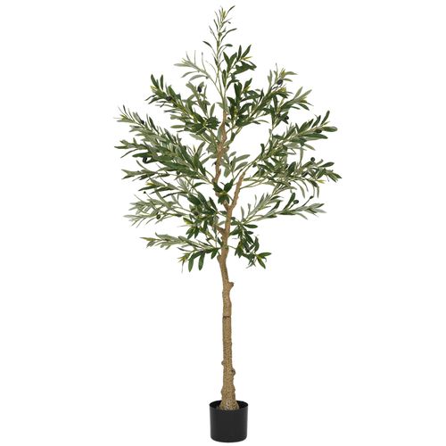 Olivier Artificiel H.150cm Plante Artificielle Intérieur En Pot Feuilles Fruits Grand Réalisme