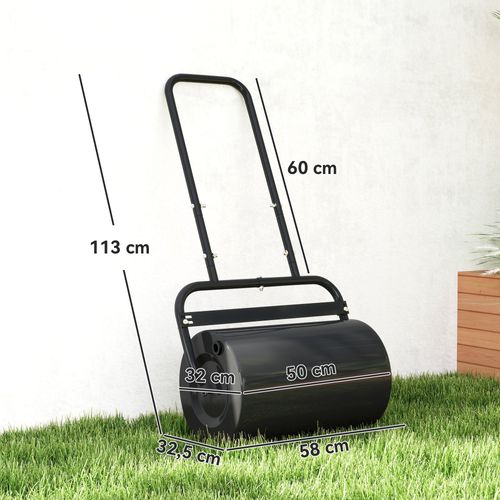 Rouleau à Gazon Jardin En Acier Avec Poignée Lestage Max. 38 L