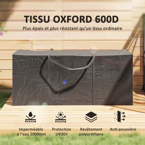 Sac De Rangement étanche Pour Coussins D'extérieur Avec Poignées Noir