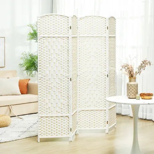 Paravent Intérieur En Bois 4 Panneaux 180 X 180 Cm Séparateur De Pièce Pliable Bois