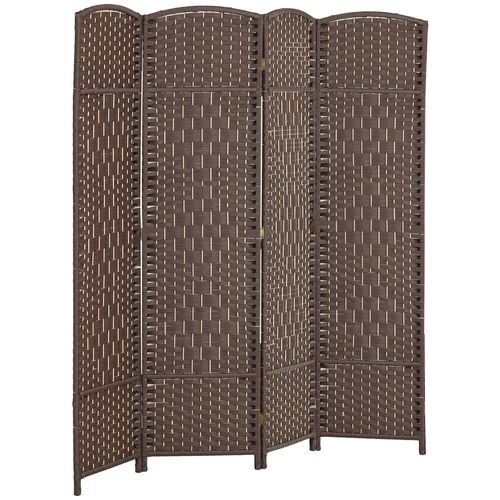 Paravent Intérieur En Bois 4 Panneaux 180 X 180 Cm Séparateur De Pièce Pliable Bois