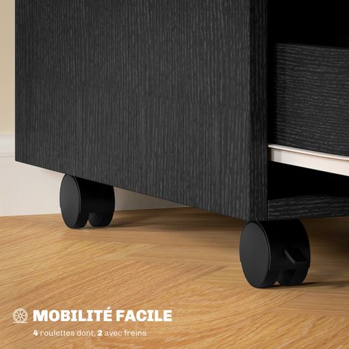 Caisson De Bureau Rangement Sur Roulettes 3 Tiroirs