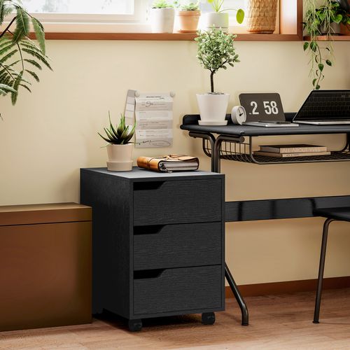 Caisson De Bureau Rangement Sur Roulettes 3 Tiroirs
